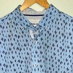 International Report Mens Blue Button Down Shirt Size M